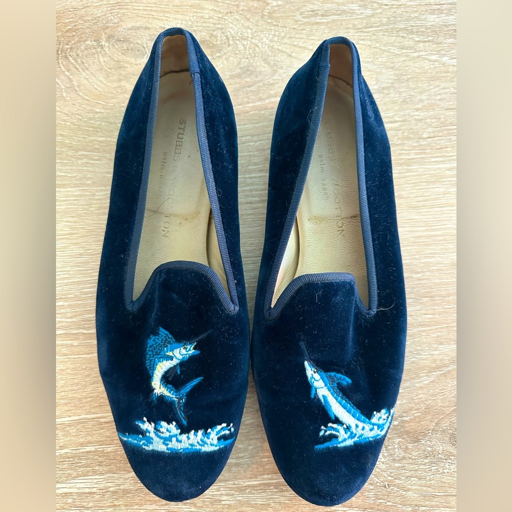 Stubbs & Wooton Velvet Slippers